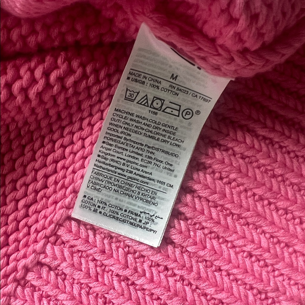 Banana republic Women's V-Neck Sweater in Bright Pink, cotton - Picture 4 of 5